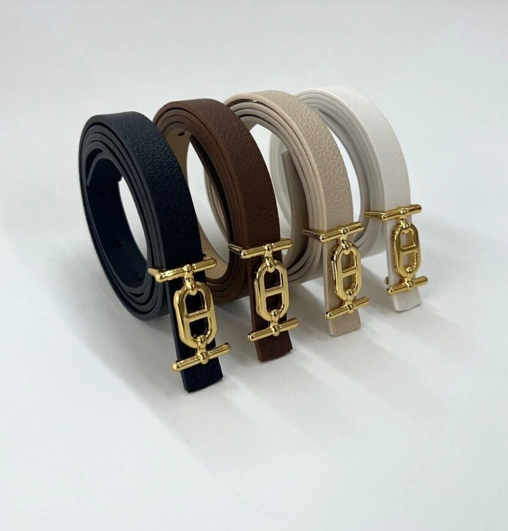 Gold Tokalı Kadın Kemer | Pantolon ve Ceket Kemeri