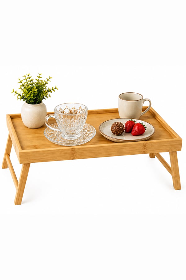 Bambu Ayaklı Keyif Tepsisi