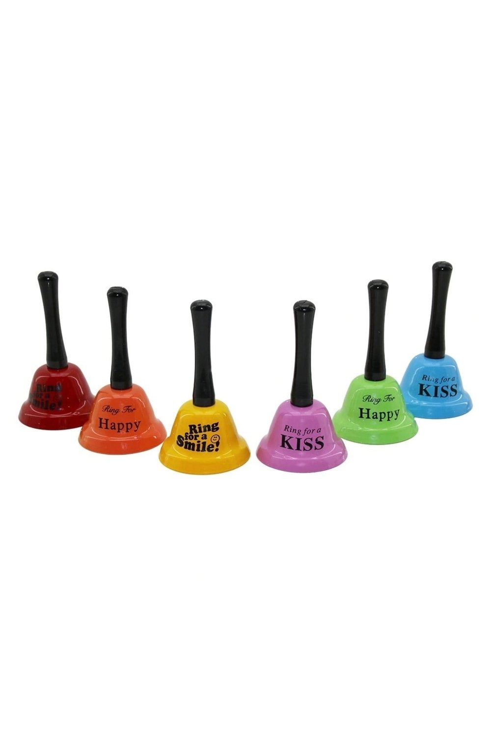 BÜYÜK TUTMALI - SALLAMALI RENKLİ METAL RESTORANT OTEL ZİLİ ÇAP: 7.5CM - PLS.SAPLI BOY: 13.5CM (50