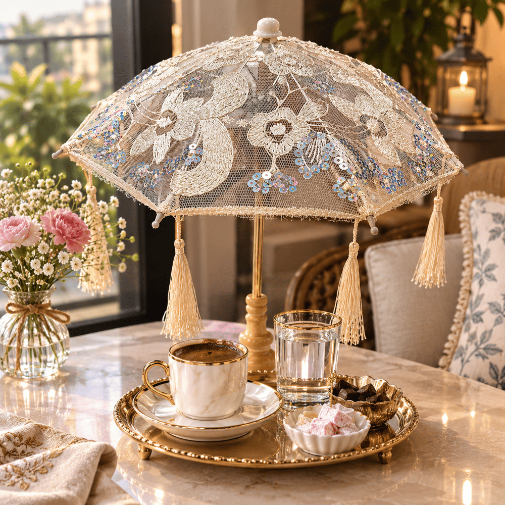 Dekoratif Dantel Şemsiye