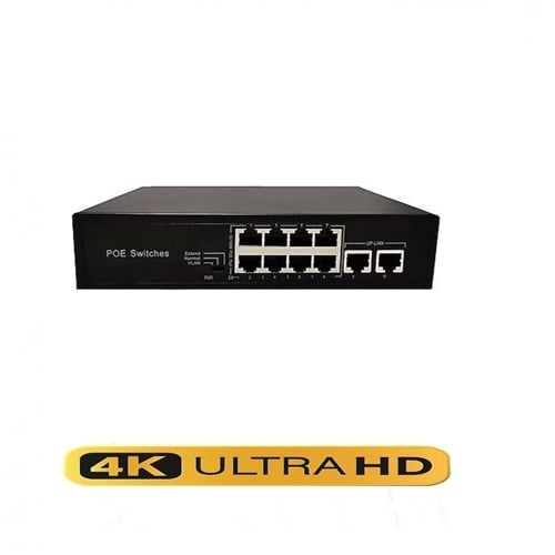 08ODS-8P2U (8+2) 8 PORT POE SWITCH - SWITCH 8 PORT 10/100MB 2 UPLINK 10/100MB WITH POE