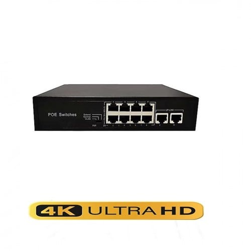 08ODS-R-8P2U (8+2) 8 PORT POE SWITCH - 8 PORT 10/100 POE 2 PORT GİGABİT UPLİNK SWİTCH
