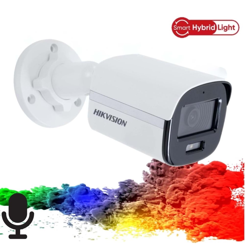 Hikvision DS-2CE10DF0T-LPFS ColorVu Sabit Mini Bullet Kamera Akıllı Hibrit