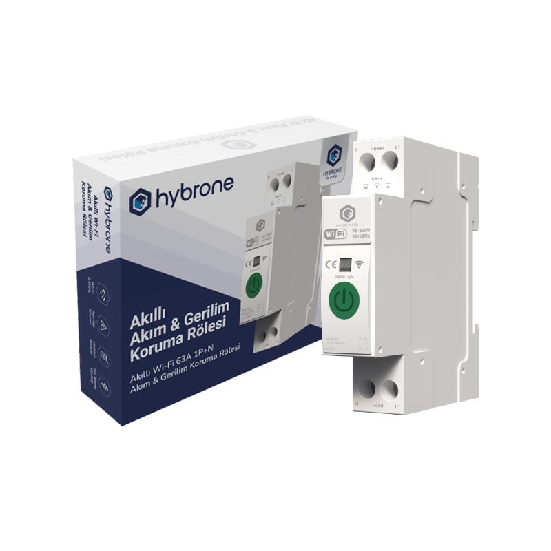 Hybrone HY-PW2181-CB HY-PW2181-CB Hybrone Akıllı Wi-Fi 63A Sigorta