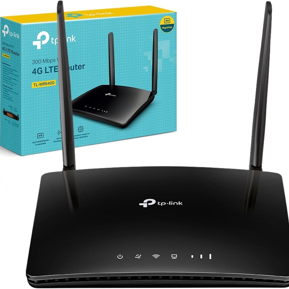 Tp-Link TL-MR6400 300 Mbps 4 Port 4G Kablosuz Router Sim Kartlı