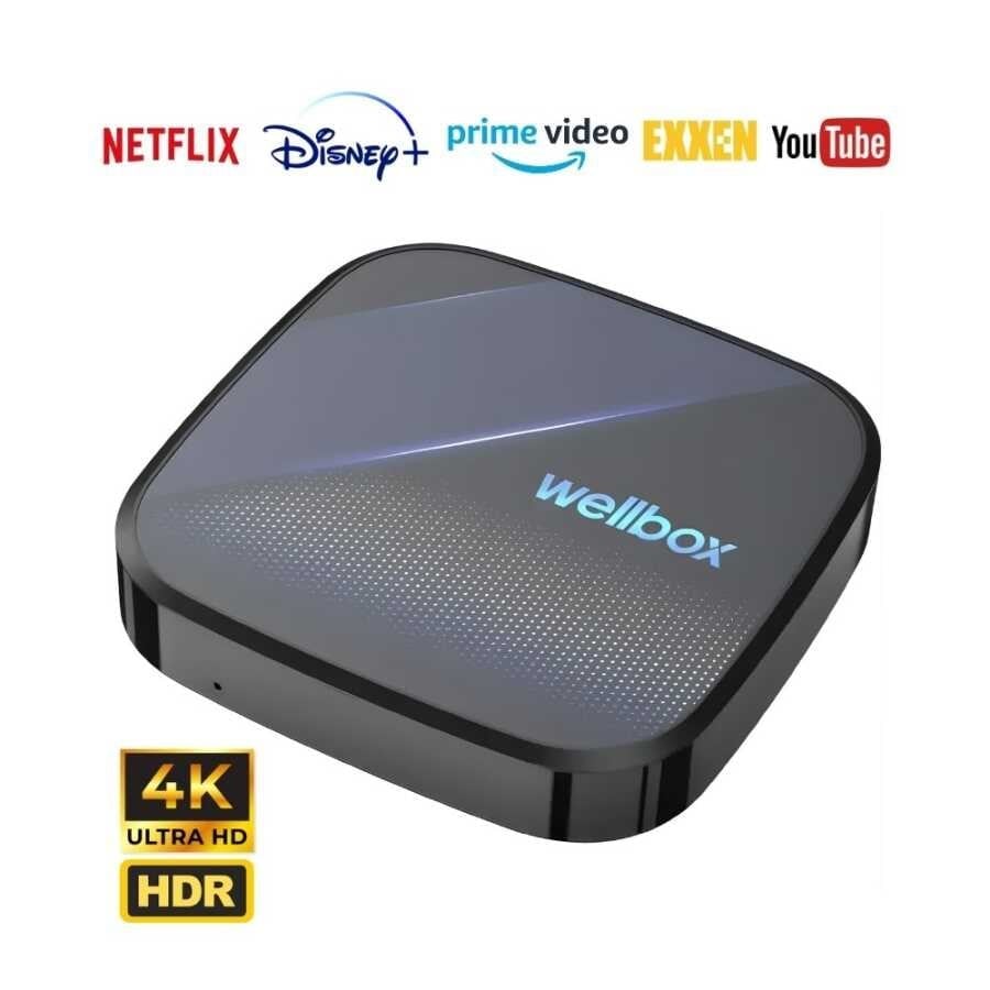 Wellbox Max Pro Android TV Box – 4K UHD Android 11 (Netflix 4K, HDR10+, AV1 Destekli)