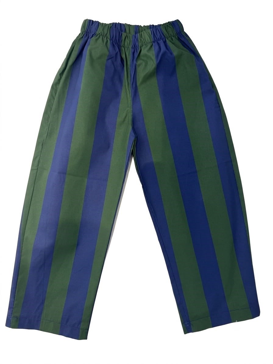 Mabi Joy Striped Lacivert Yeşil Pantolon 