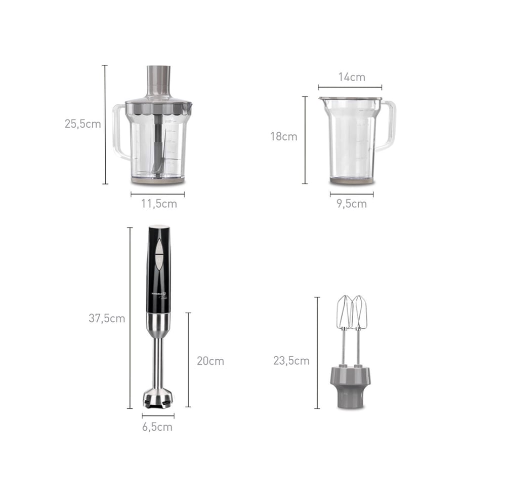 KORKMAZ A445-06 VANILYA VERTEX MEGA BLENDER SET