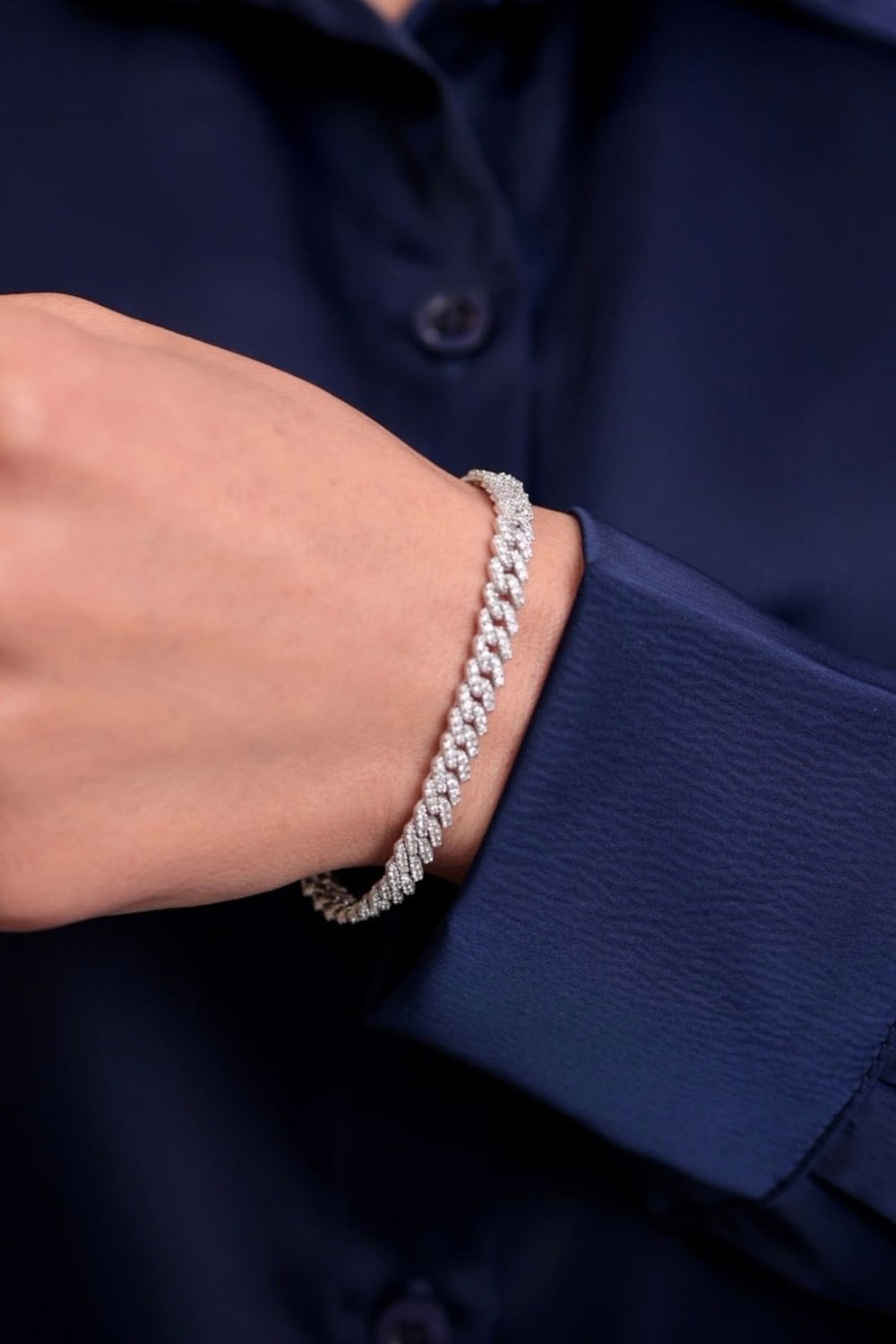 925 Ayar Gümüş Taşlı Gurmet Kadın Bileklik (6MM)