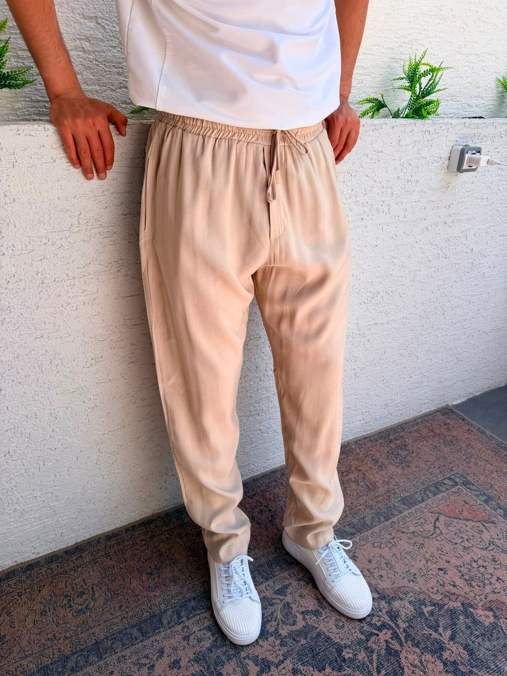 KREM WE11 BAGGY KETEN PANTOLON