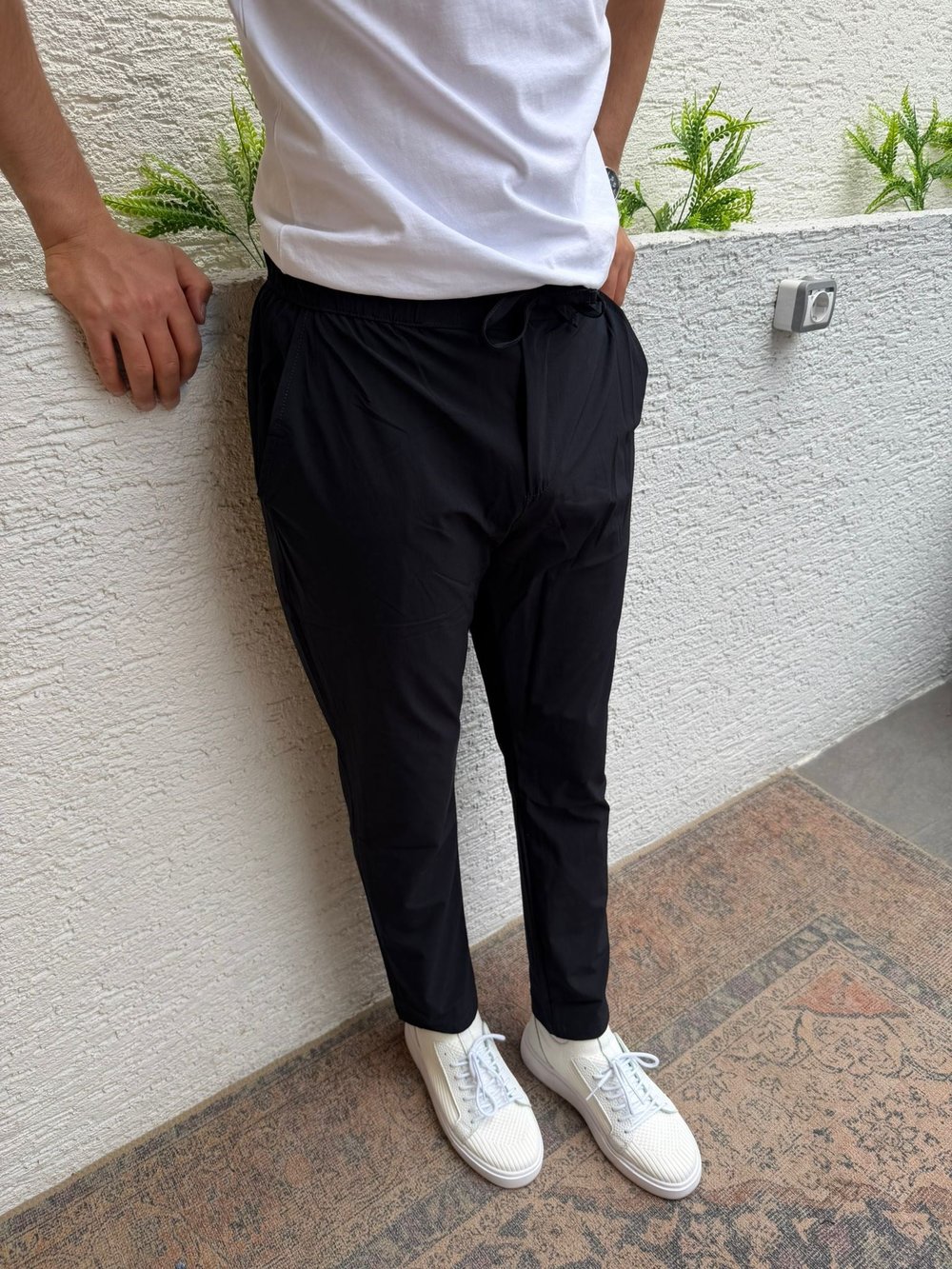 LACİVERT VNC LİKRALI KUMAŞ BOYFRİEND PANTOLON