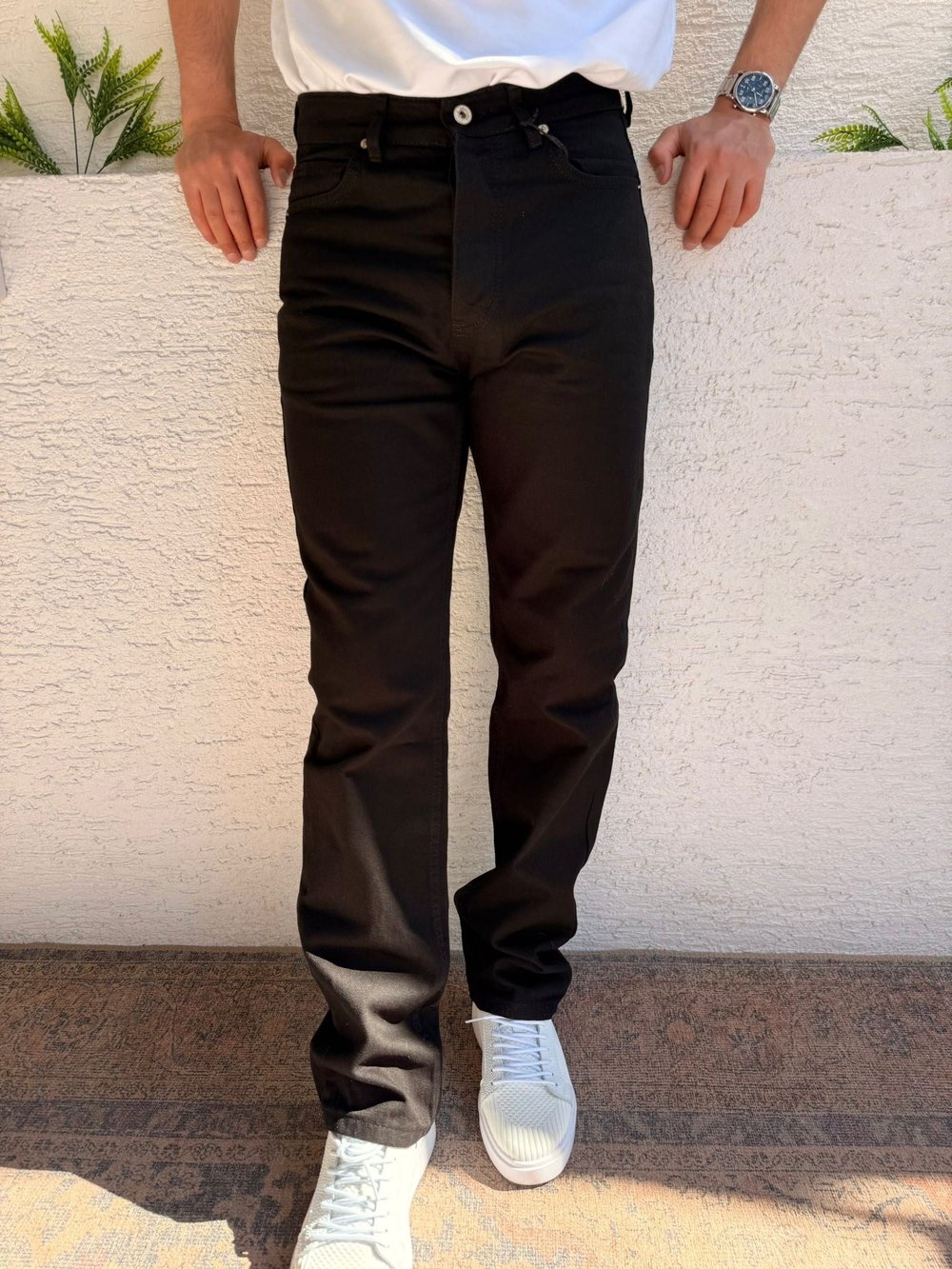 SİYAH WE11 REGULAR KESİM PANTOLON