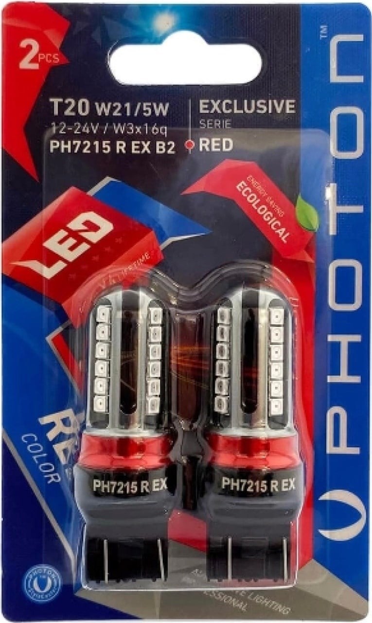 12v-24v T20 21/5w Red Exclusıve 2li Blister