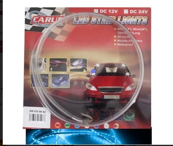 Carub Lamba Neon 12v 60cm Elastik 2li Mavi