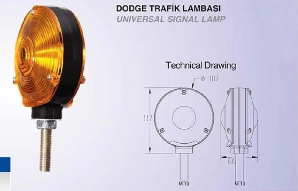 Dodge Trafik Yan Sinyal Lambası Sarı-kırmızı