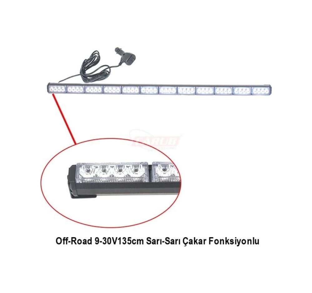Off-road 9-30v 135cm Sarı Çakar Fonksiyon