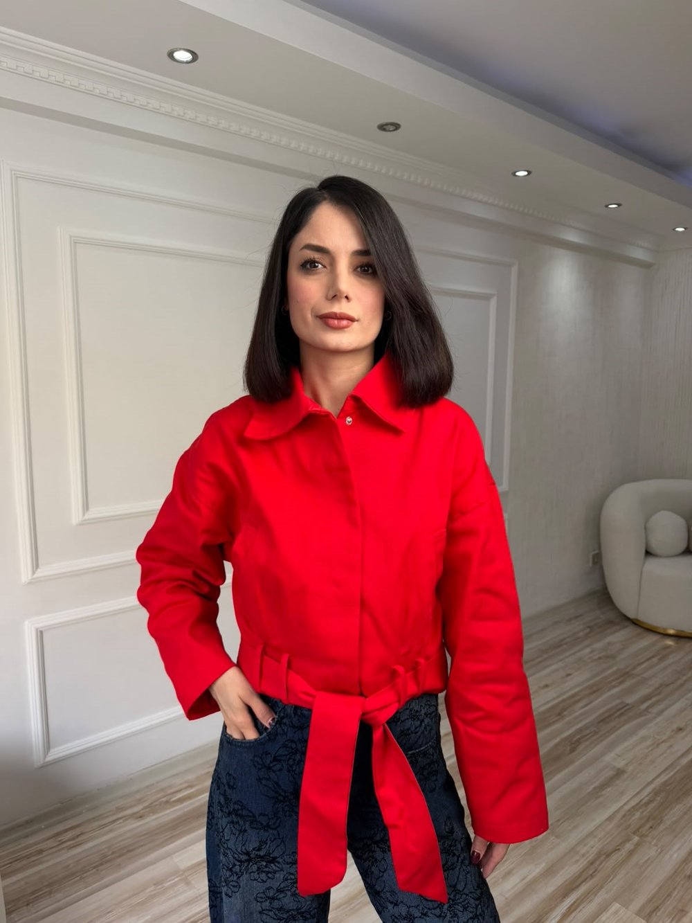 26-2KB0288 - 1436 MSY GABARDİN CEKET - KIRMIZI