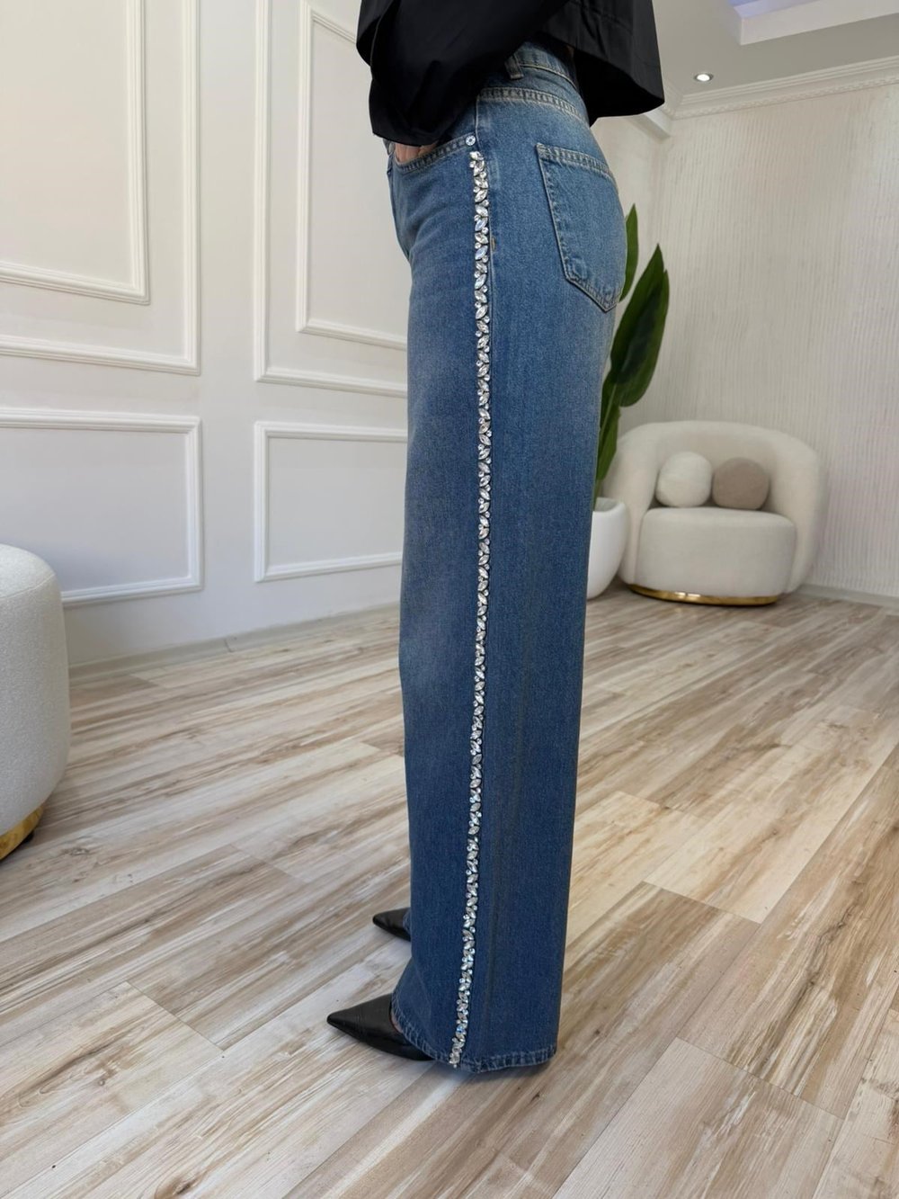 26-2XB0090 - M44 MİSS POEM DENİM PANTOLON - ORTA-TİNT