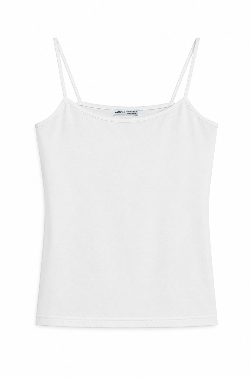 1007 Kadın Pamuklu Slim Fit İnce Askılı Yumuşak Dokulu Basic Atlet Body Beyaz