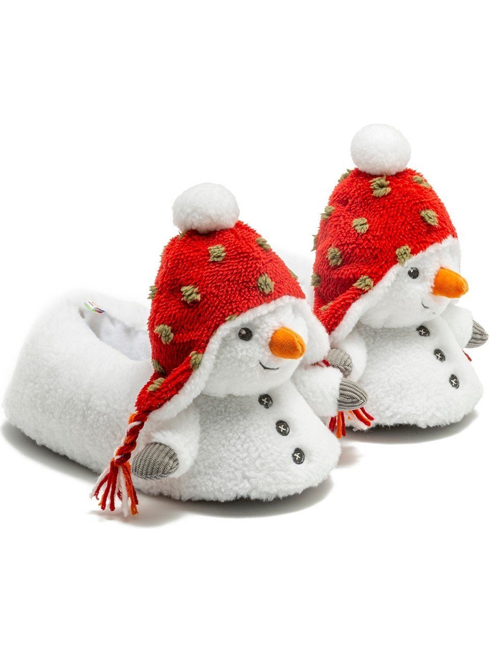 Twigy Snowman Kadın, Garson Boy Hayvanlı Panduf Beyaz-Kırmızı 36/41