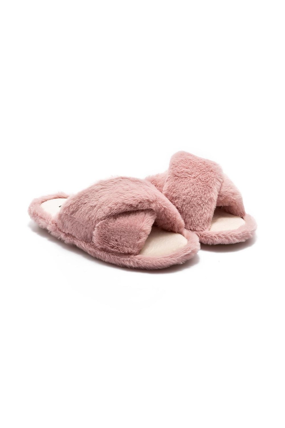 TWIGY TW ÇAPRAZ PELUŞ PEMBE KADIN EV TERLİK 36/41