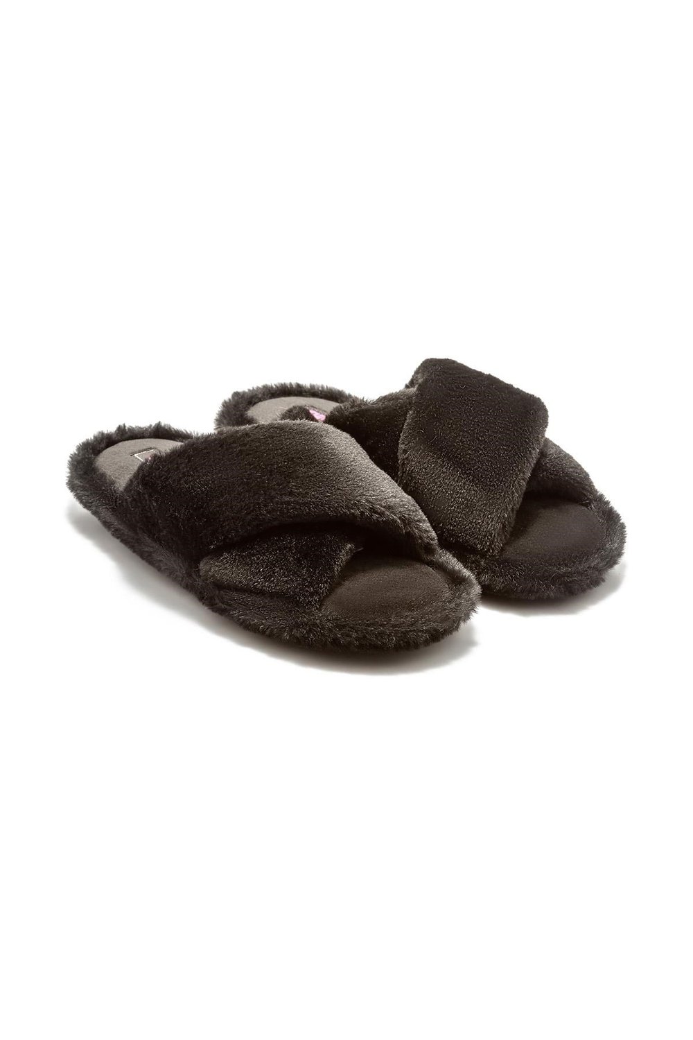 TWIGY TW ÇAPRAZ PELUŞ SİYAH KADIN EV TERLİK 36/41