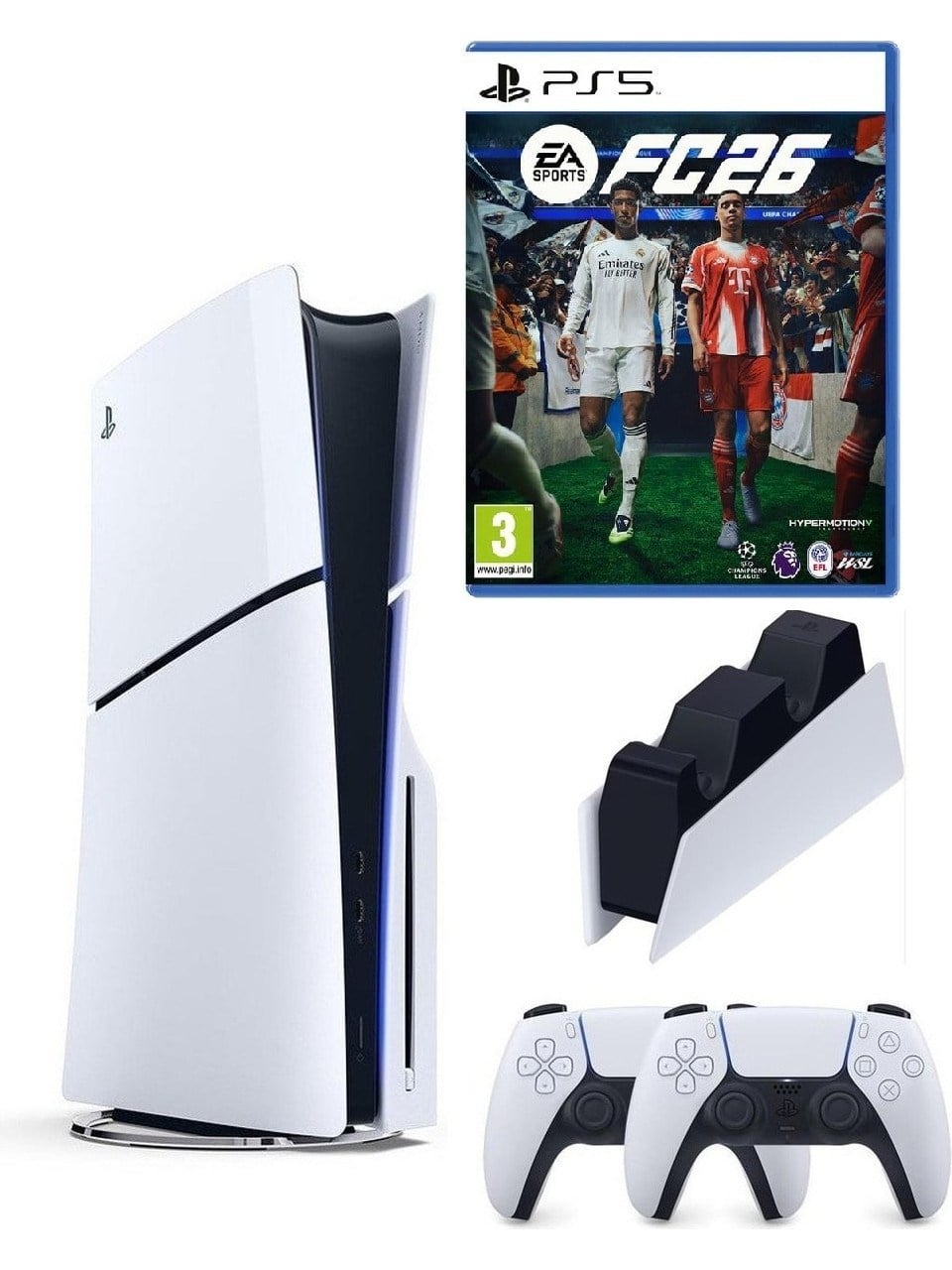 SONY PLAYSTATİON 5 PS5 SLIM CD Lİ + 2.KOL + FC 26 OYUNU + SONY ŞARJ İSTASYONU