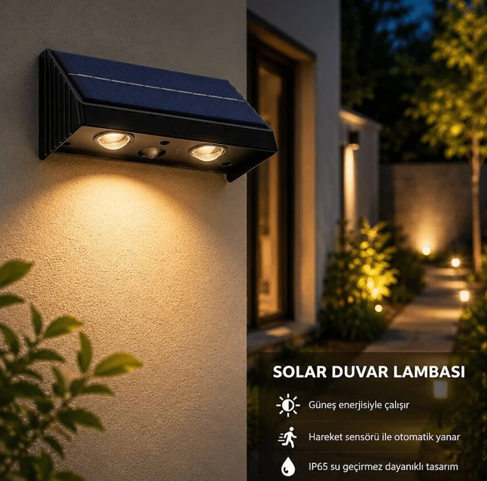 ACK AG60-05801 SOLAR LED BAHÇE ARMATÜRÜ TEK YÖNLÜ SİYAH GÖVDE 3000K IP65 11
