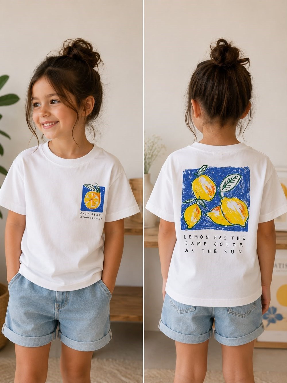 Limon Baskılı Unisex Çocuk Tişört