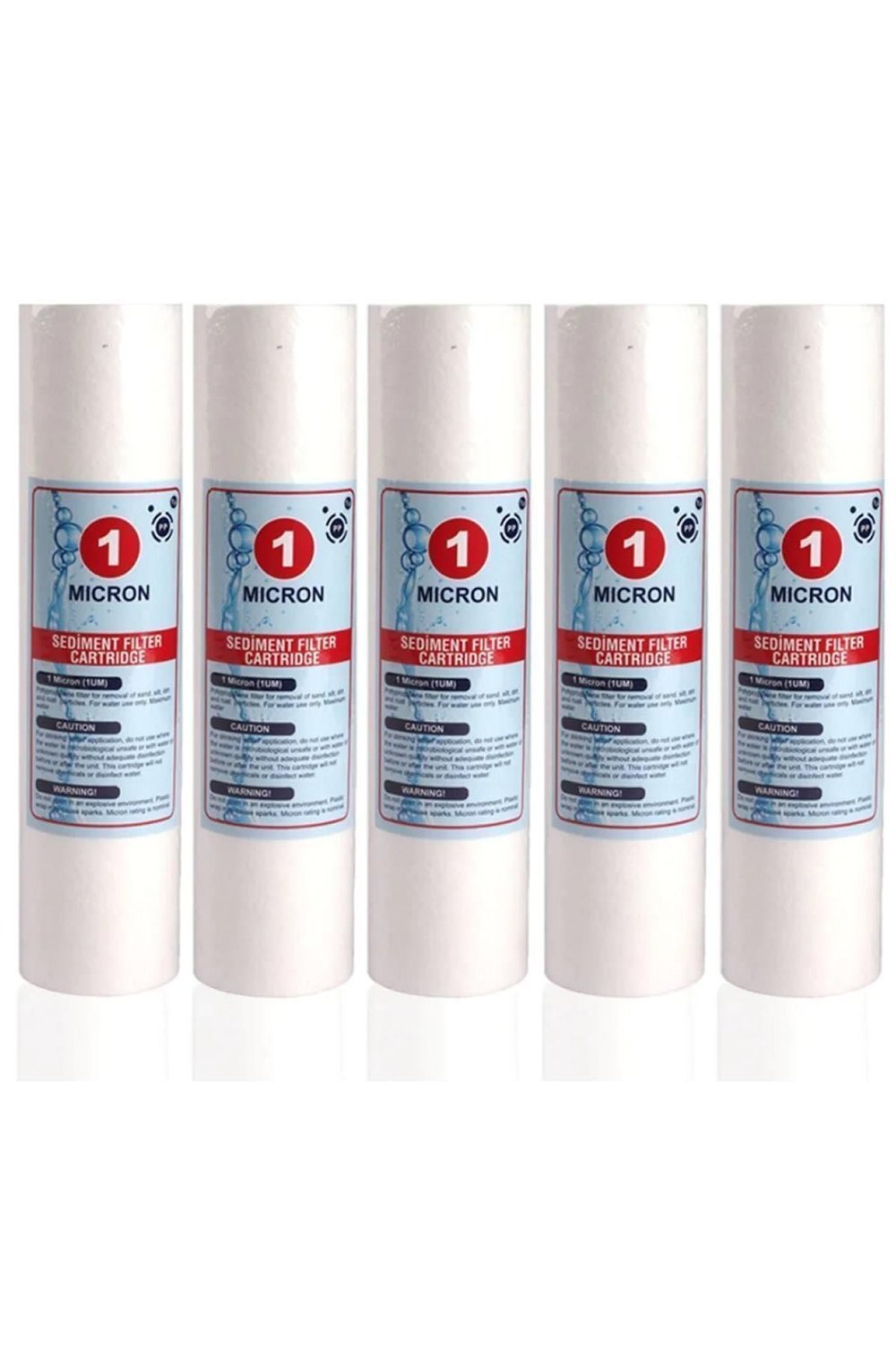 Su Arıtma Cihazı 1 Mikron Sediment Spun Filtre (5 Adet)