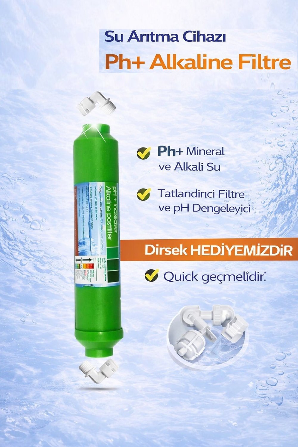Su Arıtma Cihazı Ph+ Alkaline Filtre