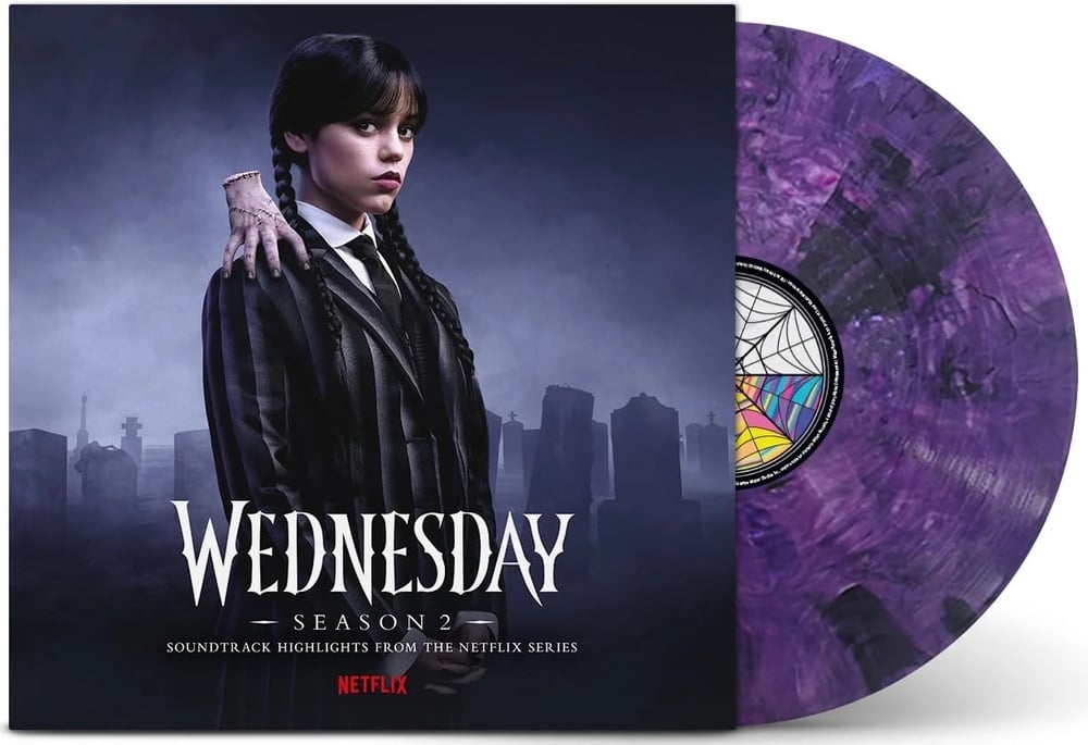 Çeşitli Sanatçılar, Chris Bacon - Wednesday Season 2 (OST) (Transparent PurpleBlack Marble Vinyl) - Plak