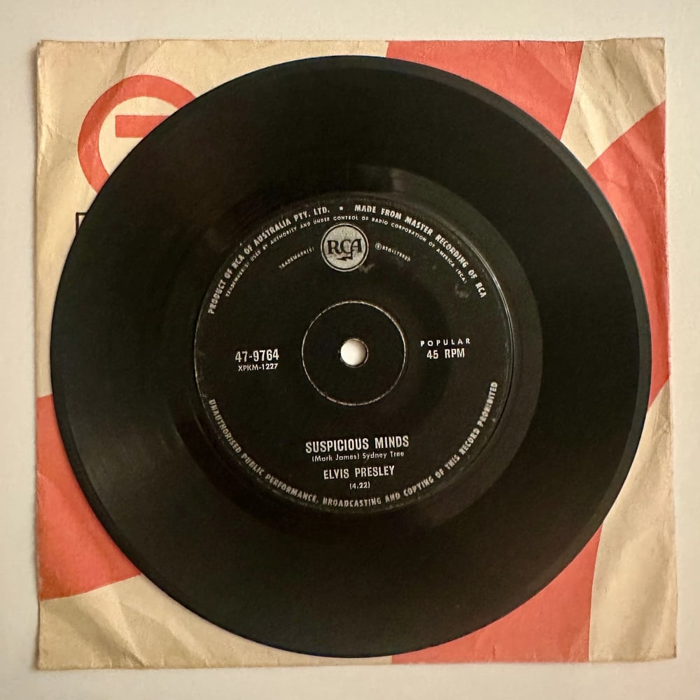 Elvis Presley – Suspicious Minds 45 lik Plak