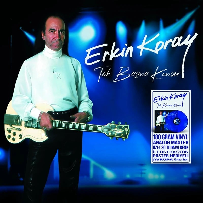 Erkin Koray - Tek Başına Konser (Mavi Plak) - Plak
