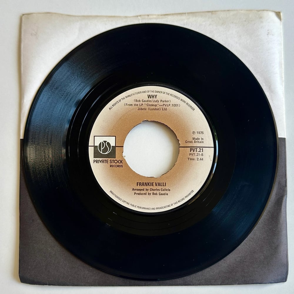 Frankie Valli – Swearin' To God Dönem Baskı 45 lik Plak