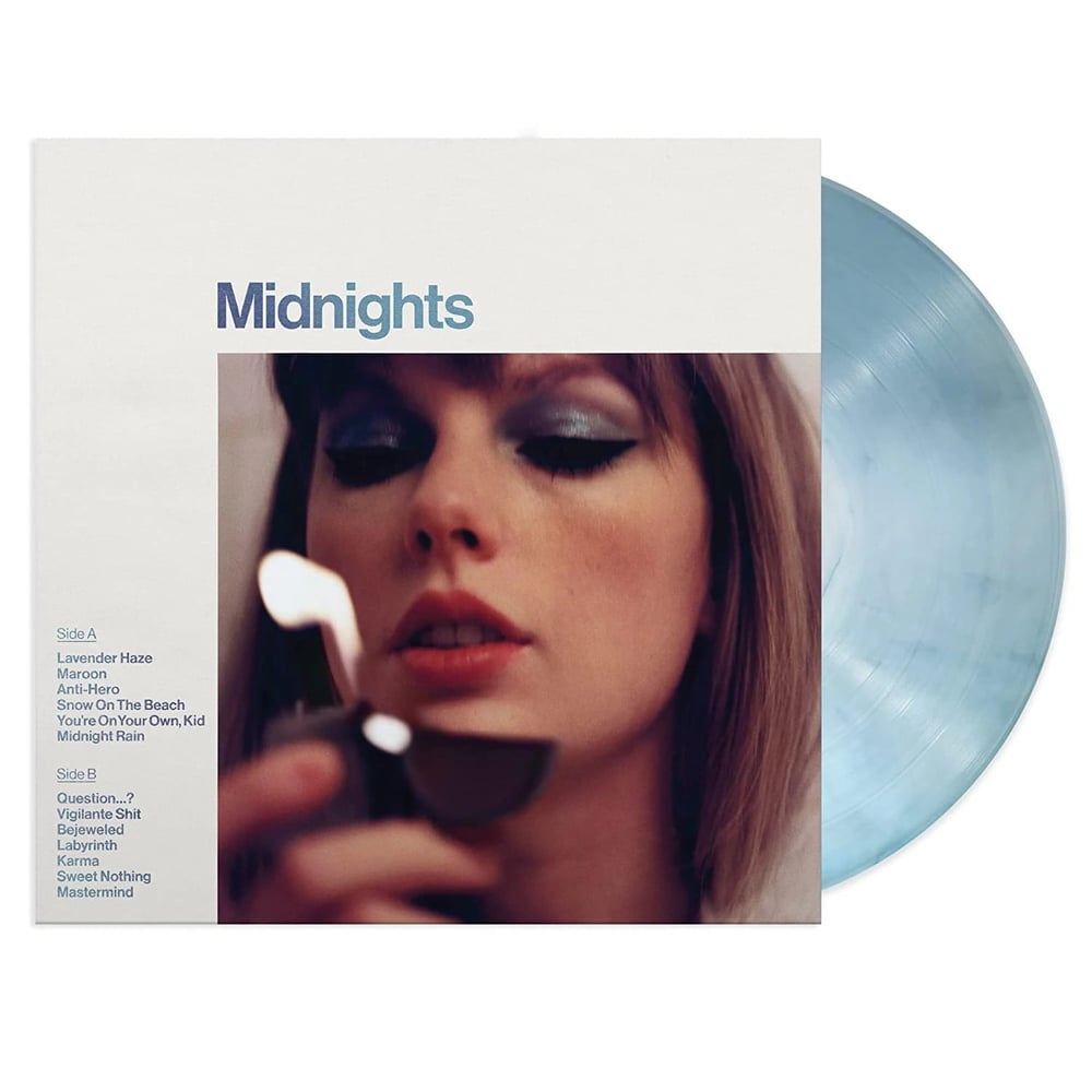 Taylor Swift Midnights (Limited Special Edition - Moonstone Blue Marbled Vinyl) - Plak