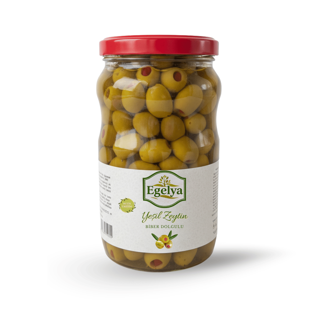Akhisar Domat Biberli Yeşil Zeytin 1 Kg | Aromatik, Dengeli Lezzet