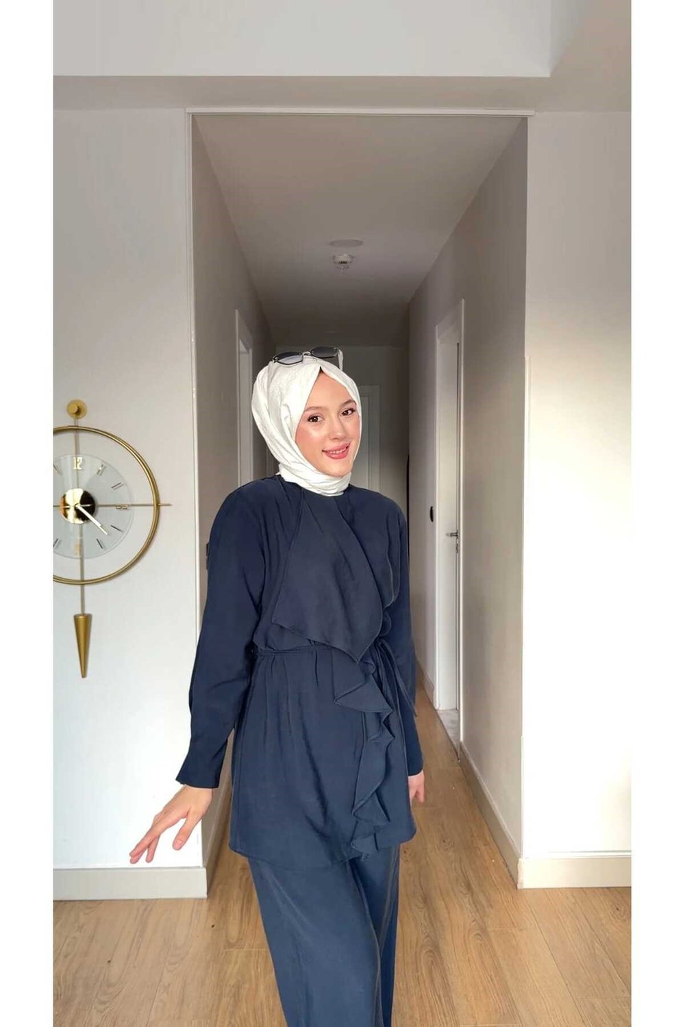 Fırfır Detaylı Pantolonlu Takım 1035