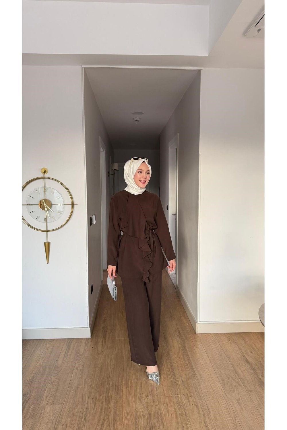 Fırfır Detaylı Pantolonlu Takım 1035
