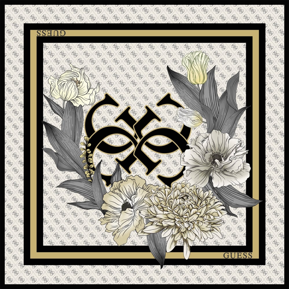 GUESS 4G PATTERN OFF WHITE EŞARP