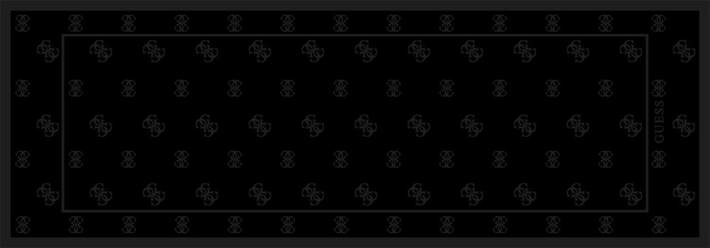 GUESS ÇAPRAZ LOGO PATTERN BLACK ŞAL