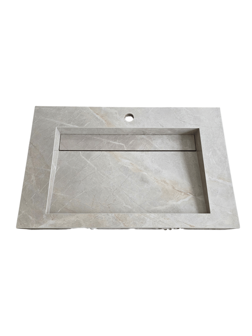 Fildişi Altın Damarlı Porselen Lavabo - AC26019