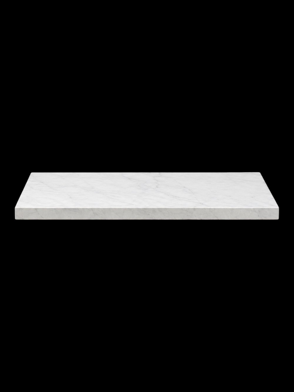 Oluklu Bianco Carrara Raflı Mermer Lavabo - AMSK26023