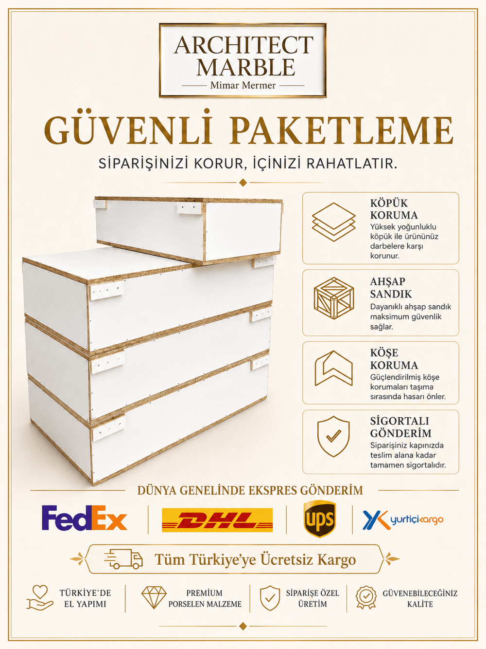 Traverten Görünümlü Porselen Lavabo - AC26018