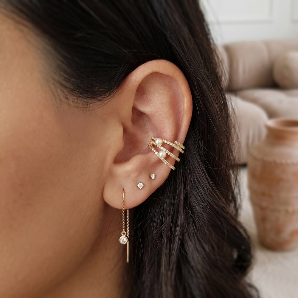 İnci Detaylı Stella Earcuff
