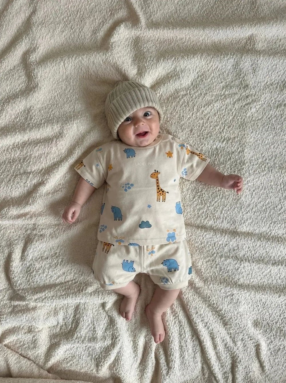 La’ciel Paris Zürafa 🦒 Baskılı Baby Set
