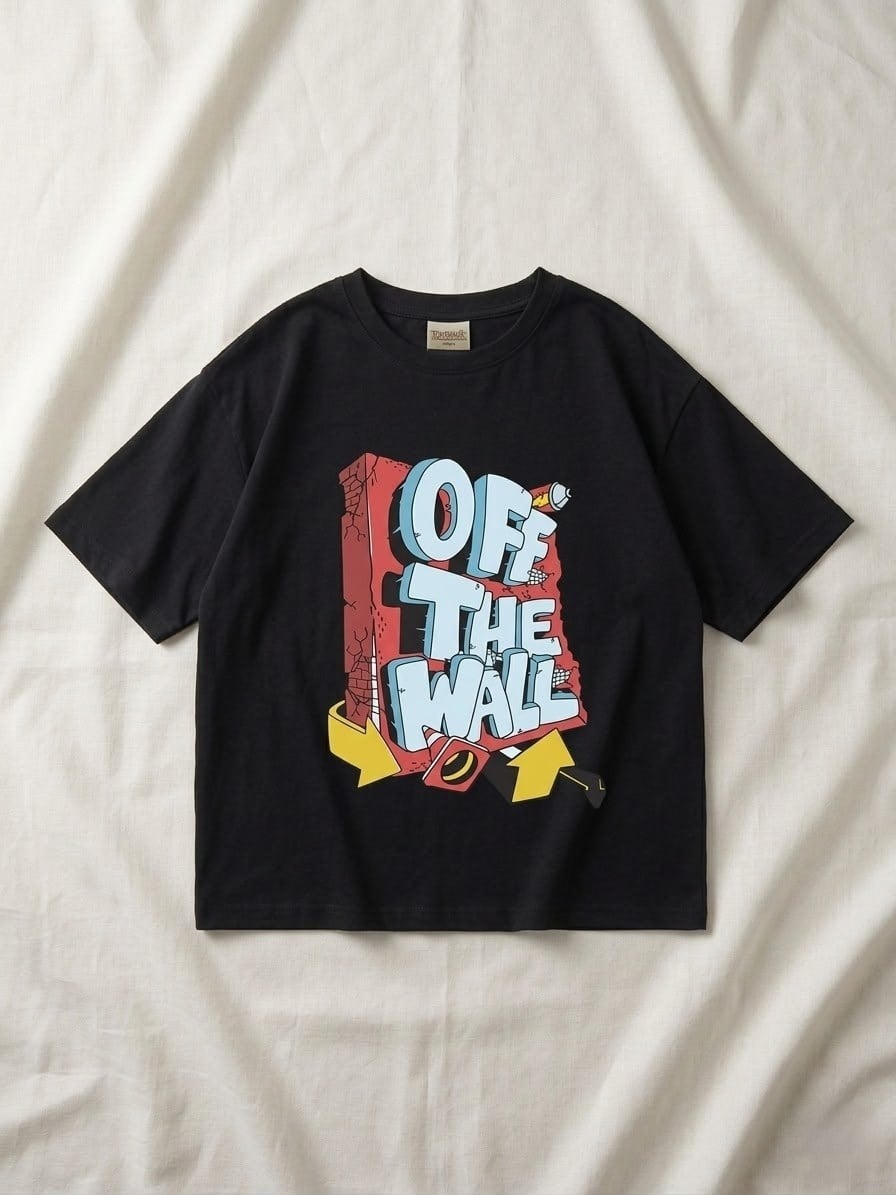 Off The Wall Oversize Tişört Siyah