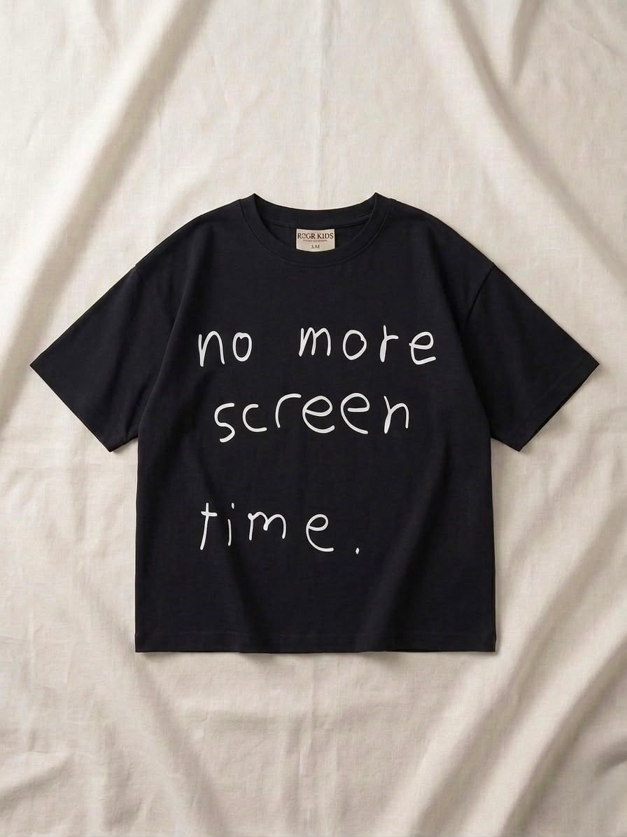 SİYAH NO SCREEN OVERSİZE TİŞÖRT