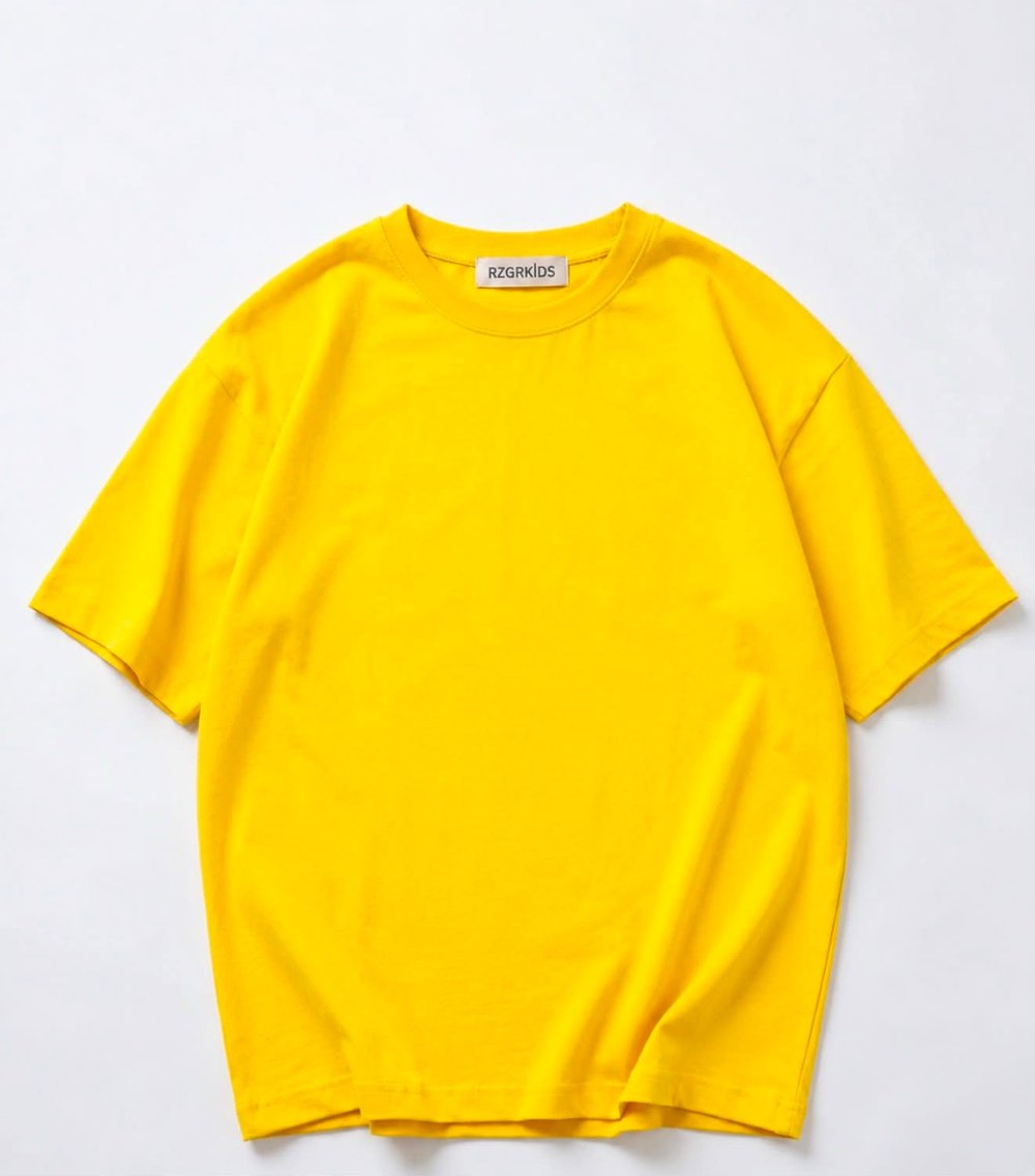 Sarı Oversize Basic Tişört