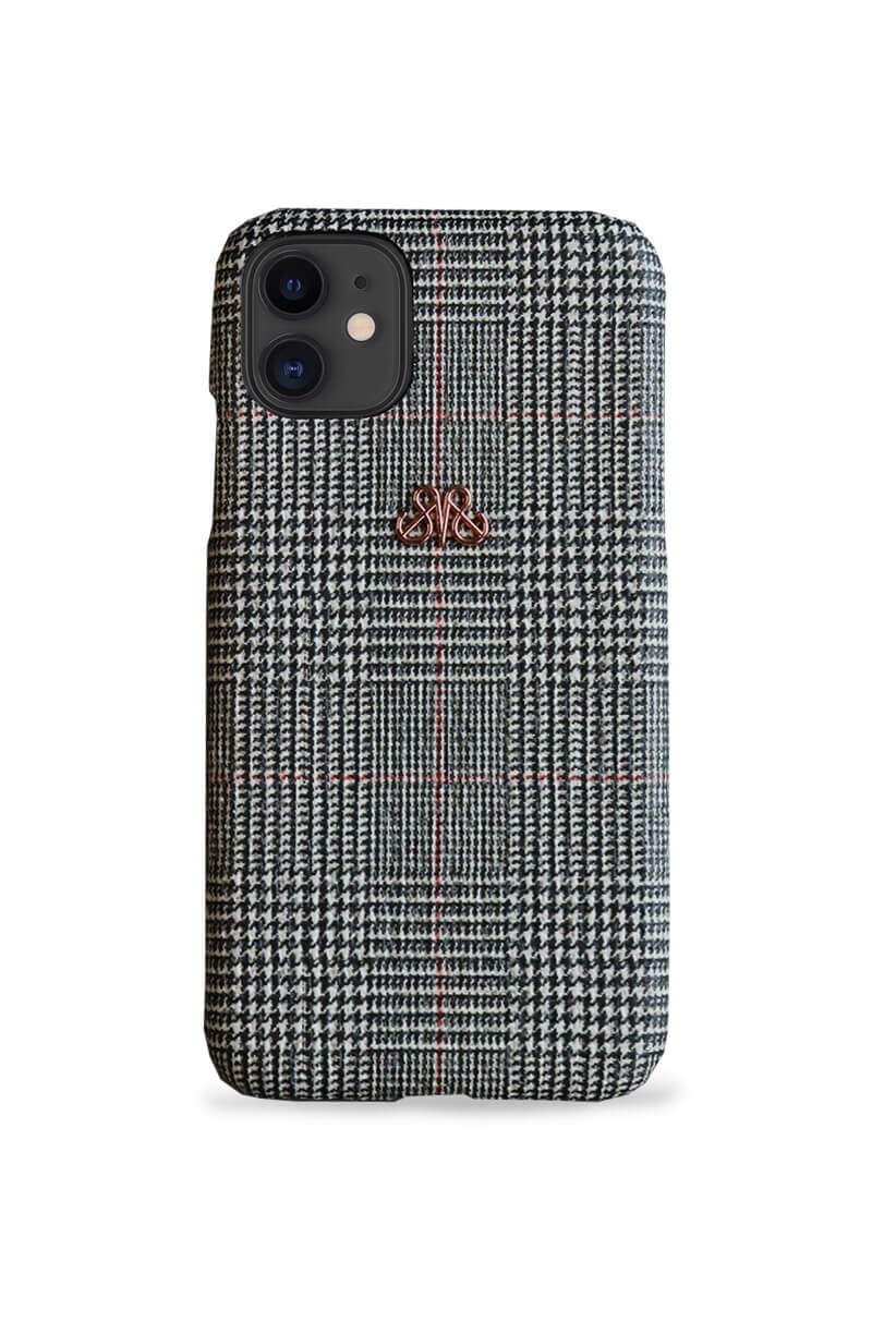 Deri iPhone Kılıf 11 Ekose Full Deri